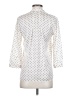 The Limited Polka Dots Ivory 3/4 Sleeve Button-Down Shirt Size XS - photo 2