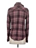 Paige 100% Viscose Plaid Burgundy Long Sleeve Button-Down Shirt Size S - photo 2