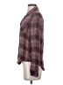 Paige 100% Viscose Plaid Burgundy Long Sleeve Button-Down Shirt Size S - photo 5