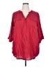 Torrid Red 3/4 Sleeve Blouse Size 2X Plus (2) - photo 1