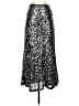 Boston Proper 100% Polyester Stars Silver Formal Skirt Size 0 - photo 1