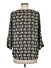 Pixley 100% Polyester Gray Black 3/4 Sleeve Blouse Size M - photo 2