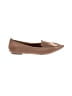 Lulus Tan Burgundy Flats Size 6 1/2 - photo 1