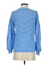 Ann Taylor LOFT 100% Cotton Chevron-herringbone Blue Pullover Sweater Size XXS - photo 2