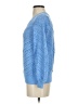 Ann Taylor LOFT 100% Cotton Chevron-herringbone Blue Pullover Sweater Size XXS - photo 5