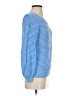 Ann Taylor LOFT 100% Cotton Chevron-herringbone Blue Pullover Sweater Size XXS - photo 4