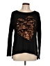 Seven7 Hearts Black Pullover Sweater Size L - photo 1