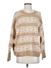 CeCe Print Tan Pullover Sweater Size S - photo 1