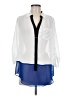 AB Studio 100% Polyester Color Block White 3/4 Sleeve Blouse Size M - photo 1