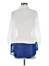 AB Studio 100% Polyester Color Block White 3/4 Sleeve Blouse Size M - photo 2