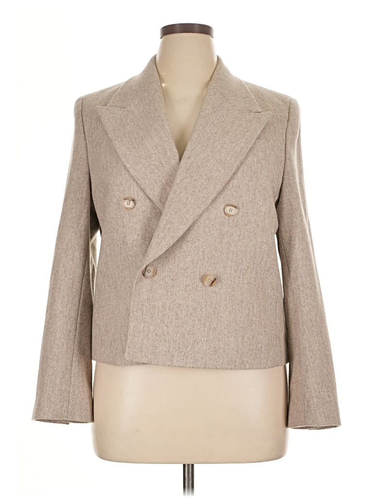 Pre-owned Banana Republic Wool Blazer Jacket In Tan