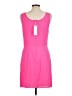 Assorted Brands 100% Polyester Solid Pink Casual Dress Size L - photo 2