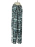 La Blanca Print Teal Blue Casual Pants Size S - photo 1