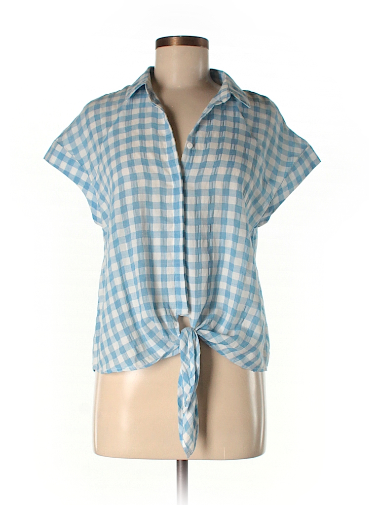 gingham blue shirt