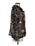 Claudia Richard 100% Polyester Floral Black Long Sleeve Blouse Size L - photo 4
