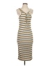 Lush Stripes Tan Casual Dress Size S - photo 1