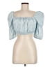 Zara Blue Short Sleeve Blouse Size M - photo 1