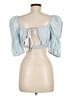 Zara Blue Short Sleeve Blouse Size M - photo 2