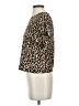 A.L.C. 100% Cotton Animal Print Gold Short Sleeve Turtleneck Size S - photo 5