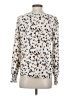 Shein Animal Print Ivory Long Sleeve Blouse Size 4 - photo 2