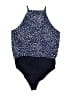 Torrid 100% Polyester Blue Bodysuit Size 2X Plus (2) - photo 2