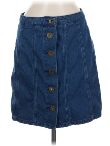 Pilcro and the Letterpress Denim Skirt (view 1)