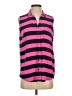 Equipment Stripes Pink Sleeveless Button-Down Shirt Size S - photo 1