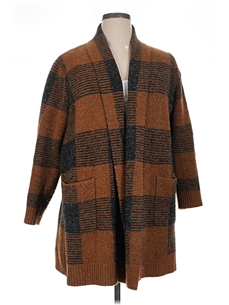 Pre-owned Evolution By Cyrus Cardigan Sweater In Brown