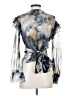 Amanda Uprichard 100% Polyester Blue 3/4 Sleeve Blouse Size S - photo 2
