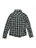 True Religion 100% Cotton Plaid Gray Blue Long Sleeve Button-Down Shirt Size M (baby) - photo 2