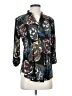 New Directions Animal Print Black 3/4 Sleeve Blouse Size S - photo 1