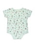First Moments Print Green Short Sleeve Onesie Size 0-3 mo - photo 1