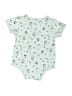 First Moments Print Green Short Sleeve Onesie Size 0-3 mo - photo 2