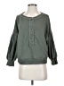 Something Navy 100% Cotton Green Long Sleeve Top Size S - photo 1