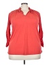 Always Indigo Red 3/4 Sleeve Blouse Size 3X - photo 1