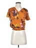 Tiny 100% Rayon Orange Short Sleeve Blouse Size XS - photo 1