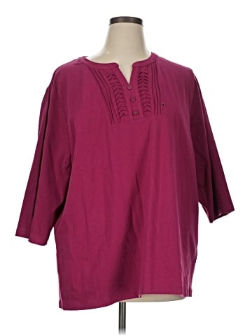 Liz & Me for Catherines 3/4 Sleeve Blouse (view 1)
