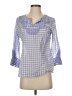 Talbots 100% Cotton Blue 3/4 Sleeve Blouse Size XS - photo 1