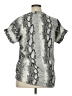 Assorted Brands 100% Polyester Animal Print Silver Gray Short Sleeve Blouse Size XL - photo 2