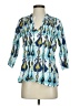 Roberta Roller Rabbit 100% Cotton Blue 3/4 Sleeve Blouse Size XS - photo 1