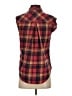 BDG Plaid Red Sleeveless Button-Down Shirt Size XS - photo 2