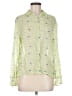 David Brooks Floral Green Long Sleeve Blouse Size M - photo 1