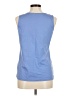 Basic Editions Blue Sleeveless T-Shirt Size M - photo 2