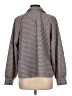 Levi's 100% Polyester Houndstooth Gray Long Sleeve Blouse Size L - photo 2