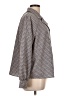 Levi's 100% Polyester Houndstooth Gray Long Sleeve Blouse Size L - photo 4