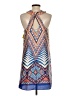 Bisou Bisou 100% Polyester Graphic Blue Casual Dress Size 2 - photo 2