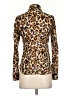 MICHAEL Michael Kors 100% Cotton Animal Print Brown Long Sleeve Blouse Size 2 - photo 2