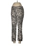 Anne Klein Animal Print Black Casual Pants Size M - photo 1