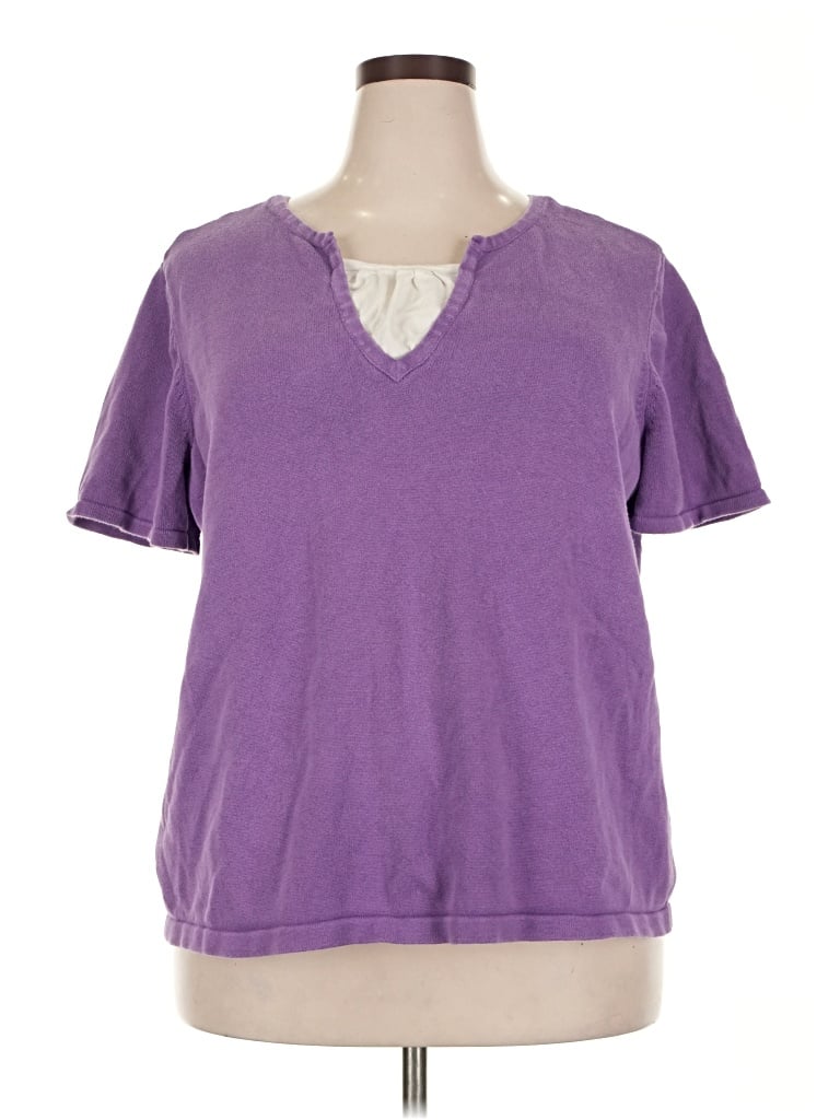 Pre-owned Cj Banks Short Sleeve T-shirt In Purple