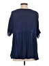 GreaterGood 100% Rayon Blue Short Sleeve Blouse Size S - photo 2